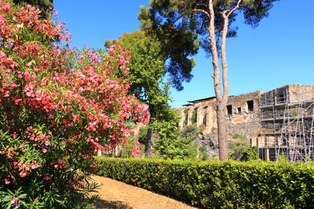 July 16 2021 - Pompei, Naples, Italy: The famous antique site of Pompeii, near Naples, Italyのeditorial素材