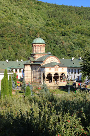 September 4 2021 - Cozia in Romania: The Old Cozia monastery with numerous visitors