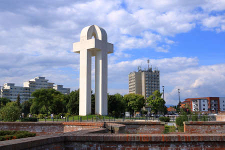 September 5 2021 - Karlsburg, Alba Iulia in Romania: Monumentul Unirii as a part of Alba Iuliaのeditorial素材