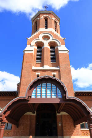 September 4 2021 - Curtea de Arges in Romania: View of the Biserica Episcopalaのeditorial素材