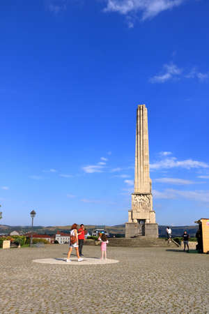 September 5 2021 - Karlsburg, Alba Iulia in Romania: Horea, Closca and Crisan Obelisk as a part of Alba Iuliaのeditorial素材