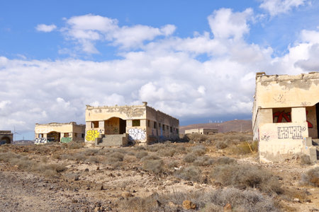 November 18 2021 - Abades, Spain Tenerife: former "Sanatorio de Abona", the leprosy station of Abadesのeditorial素材