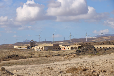 November 18 2021 - Abades, Spain Tenerife: former Sanatorio de Abona, the leprosy station of Abades