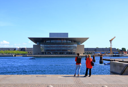 May 23 2022 - Copenhagen, Denmark: Opera House, located on the island of Holmen in central Copenhagenのeditorial素材