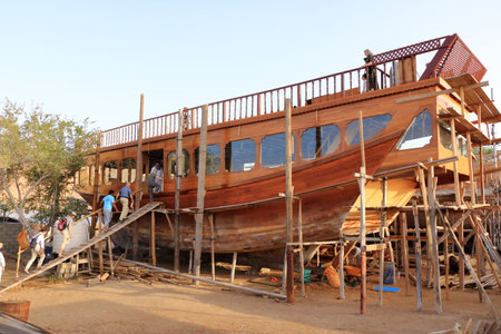 March 21 2022 - Sur in Oman: Building a wooden dhow in a boatyard