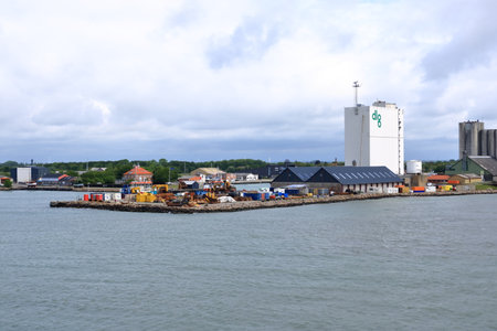June 2 2022 - Puttgarden, Germany: ships between Puttgarden and Rodby at Baltic seaのeditorial素材