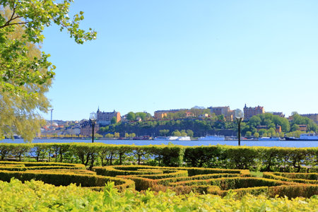 May 24 2022 - Stockholm in Sweden: Center of Stockholm as seen from Stadshus on a clear summer dayのeditorial素材