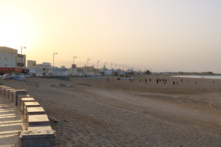 March 21 2022 - Sur in Oman: People come together at the harbor in the bay of Surのeditorial素材