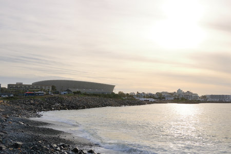 September 23 2022 - Cape Town in South Africa: View to the Ocean from the Waterfront