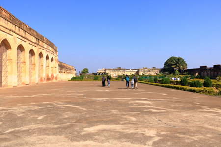 December 18 2022 - Bidar, Karnataka in India: People enjoy the Bidar Fort