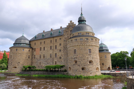 June 01 2022 - Orebro in Sweden: Orebro Castle at sunny summer dayのeditorial素材