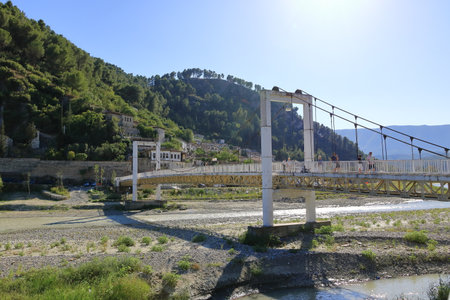 September 10 2023 - Berat Berati in Albania: Historic city of Berat in Albania, World Heritage Site by UNESCOのeditorial素材