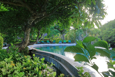 luxurious hotel for vacation holidays, Bali, Indonesiaの写真素材