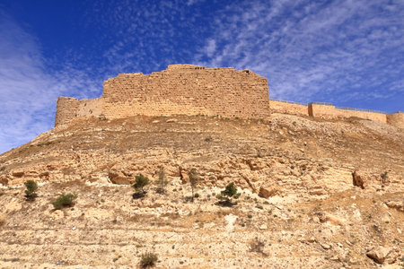 the Crusader castle Shobak (Shawbak, Shoubak) in Montrael, Jordanの写真素材