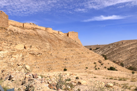 the Crusader castle Shobak (Shawbak, Shoubak) in Jordanの写真素材