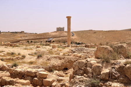 the Machaerus ruins, fortified hilltop palace in Jordan