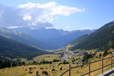 view from the Mirador Circ de Pessons, Pyrenees in Andorra