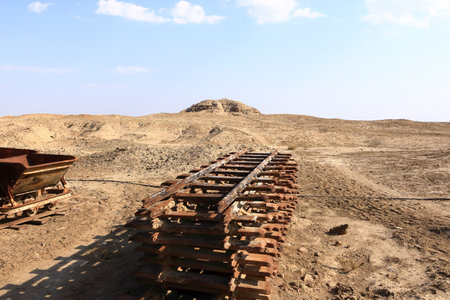 the equipment of the archaeologists who working at the excavation siteの写真素材