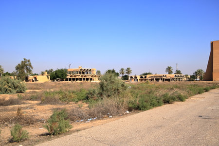 Ctesiphon near Baghdad, Bagdad in Iraq, area in opposite of the Ktesifon Palace or Tak-i Kisra - Taq Kasraの写真素材