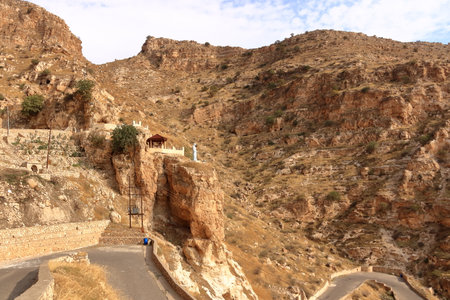 view to the Monastery of Rabban Hormizd in the Christian town of Alqosh, Kurdistan in Iraq