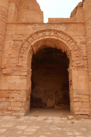 Hatra in Iraq, ancient city in Upper Mesopotamia located in present-day eastern Nineveh Governorateの写真素材