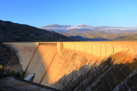 the Rules reservoir in the Sierra Nevada National Park, Andalucia, Spainの写真素材