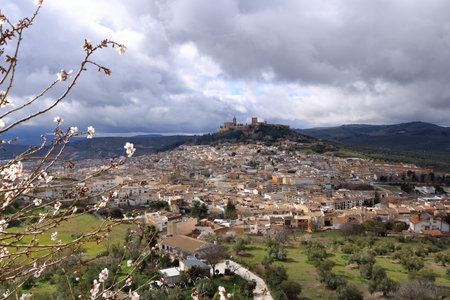 the view to the ancient fortress de la Mota near the town of Alcala la Real, Andalucia, Spain