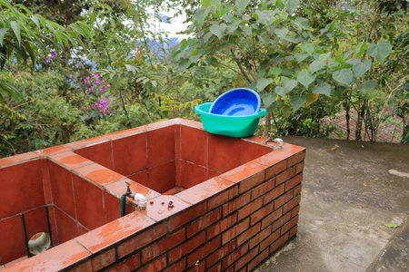 inside the process of making in a plantation in the mountain jungle, Boliviaの写真素材
