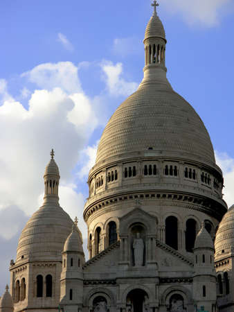 Sacre Coeur in Paris on the Montmarteの写真素材