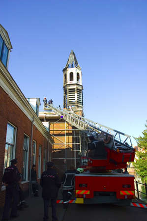 armando museum in amersfoort, the netherlands after a fireの写真素材