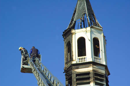 armando museum in amersfoort, the netherlands after a fireの写真素材