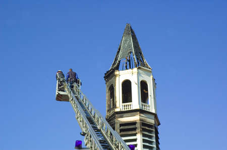 armando museum in amersfoort, the netherlands after a fireの写真素材