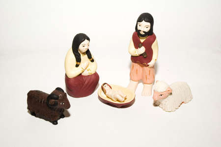 a Christmas scene celebrating the birth of Jesus Christの写真素材