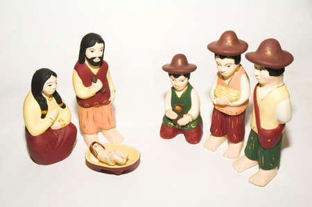 a Christmas scene celebrating the birth of Jesus Christの写真素材