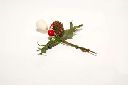 a Christmas decoration isolated against white background の写真素材