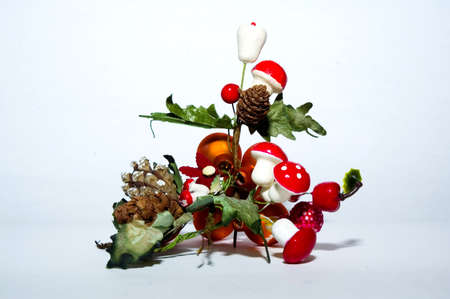 a Christmas decoration isolated against white background の写真素材