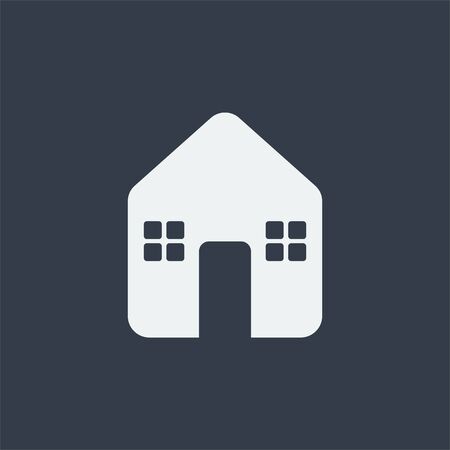 home flat design, icon website seo houseのイラスト素材