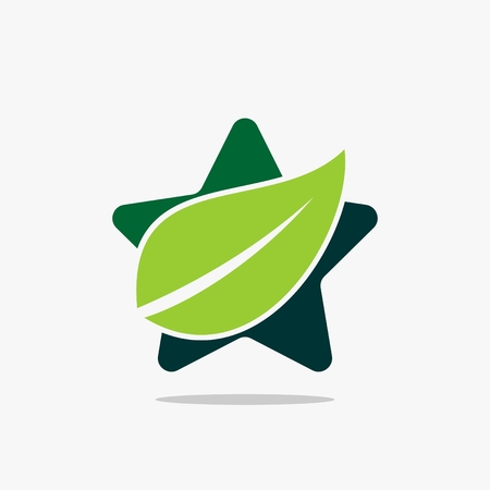 GREEN LEAF LOGO ICON DESIGN BEST ICON FOR YOUR BUSINESSのイラスト素材