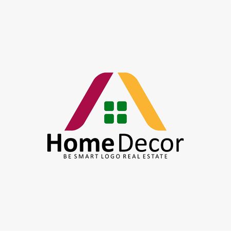 HOME DECOR HOUSE REAL ESTATE ICON LOGOのイラスト素材