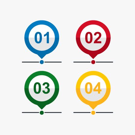 Info graphic element flat design full colorのイラスト素材