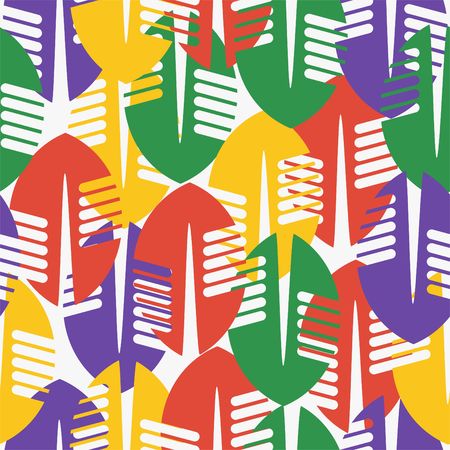 Leaf pattern seamless vector illustration.のイラスト素材
