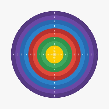 Archery target printable vector illustrationのイラスト素材
