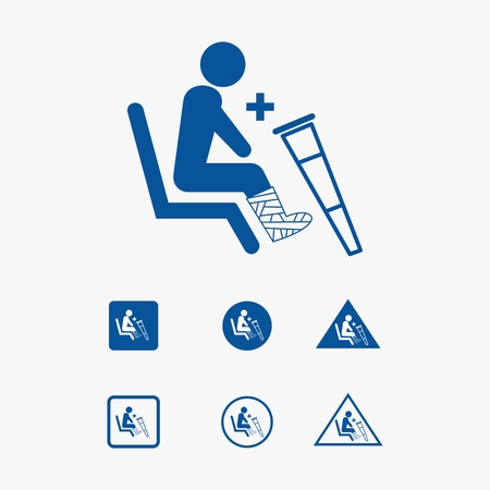 Priority seat icon illustration for physically handicapped.のイラスト素材