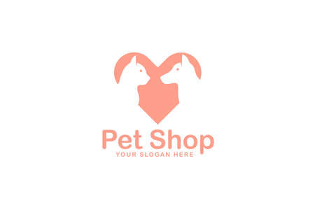 Pet Logo Design. Modern Design. Flat Logo. Vector Illustrationのイラスト素材