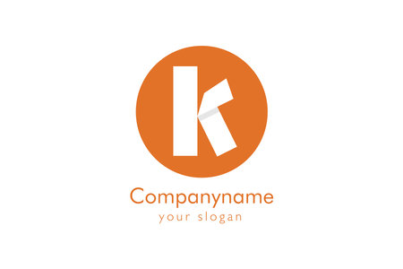 Professional Letter K Logo Paper Design Templateのイラスト素材