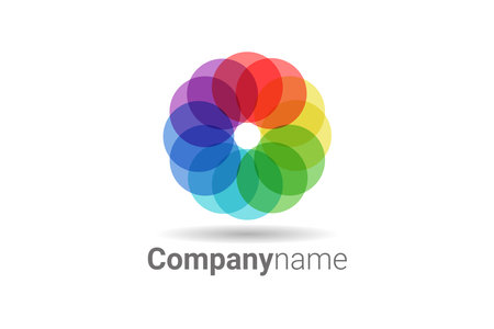 Vector Circle Flower Logo Design Template - Corporate Symbolのイラスト素材