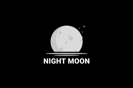 Night Moon Logo Design Templateのイラスト素材