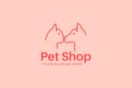 Pet Logo Design. Modern Design. Flat Logo. Vector Illustrationのイラスト素材