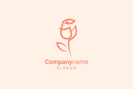 Minimalist Flowers Logo Design Templateのイラスト素材