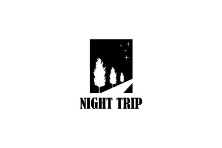 Night Trip Logo Design Templateのイラスト素材